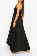 Φόρτωση εικόνας στο εργαλείο προβολής Συλλογής, Frill Drop Hem Belted Maxi Dress - Γυναικείο μάξι Φόρεμα - 5903280
