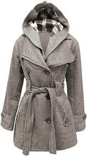 Φόρτωση εικόνας στο εργαλείο προβολής Συλλογής, Womens Warm Fleece Hooded Jacket With Belt - Γυναίκειο Φούτερ Παλτό - 9001719
