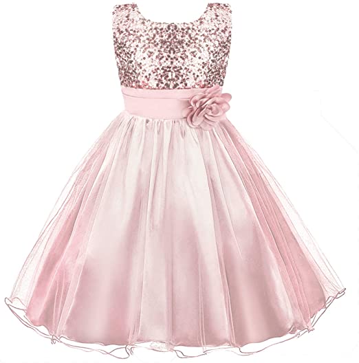 Girls Princess Dress Sequin Tulle Flower -  Παιδικό φόρεμα - 9001384