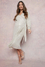 Φόρτωση εικόνας στο εργαλείο προβολής Συλλογής, Maternity Sequin Wrap Midi Dress - Γυναικείο Μίντι Φόρεμα Με Παγιέτα - 9002150
