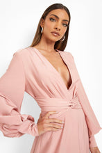 Φόρτωση εικόνας στο εργαλείο προβολής Συλλογής, Satin Twist Front Maxi Bridesmaid Dress - Γυναικείο Μάξι Φόρεμα Από Σατέν - 9002095
