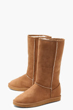 Φόρτωση εικόνας στο εργαλείο προβολής Συλλογής, Calf High Cosy Shoe Boots - Γυναικεία Μπότα Από Οικολογικό Δέρμα - 9002205
