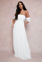 Φόρτωση εικόνας στο εργαλείο προβολής Συλλογής, Pleated Bardot Bridesmaid Maxi Dress - Γυναικείο Μάξι Φόρεμα - 5701525
