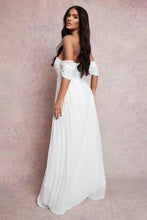 Φόρτωση εικόνας στο εργαλείο προβολής Συλλογής, Pleated Bardot Bridesmaid Maxi Dress - Γυναικείο Μάξι Φόρεμα - 5701525
